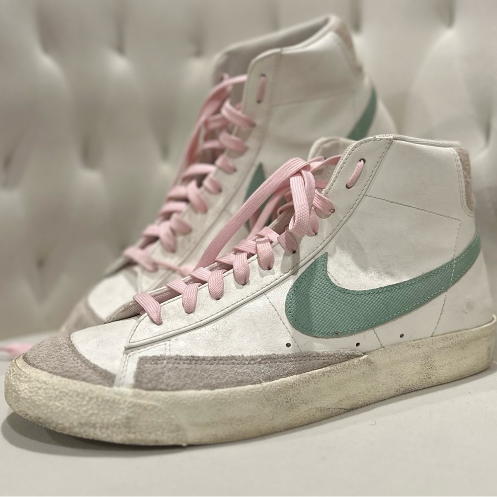 Nike White and Pink Athletic Shoes